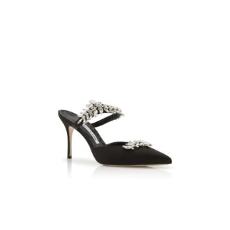 lurum schwarze satin mules mit kristallverzierung 1 330x330 - Lurum Schwarze Satin-Mules mit Kristallverzierung