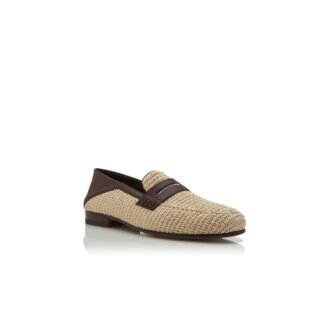 padstow hellbeige raffia penny loafer 1 330x330 - PADSTOW Hellbeige Raffia-Penny-Loafer