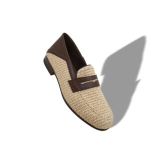 padstow hellbeige raffia penny loafer 2 330x330 - PADSTOW Hellbeige Raffia-Penny-Loafer